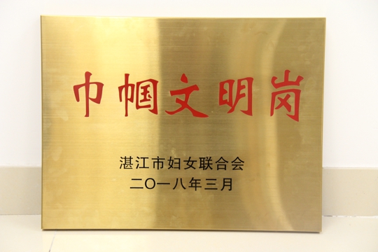 新生儿科获得湛江市巾帼文明岗位